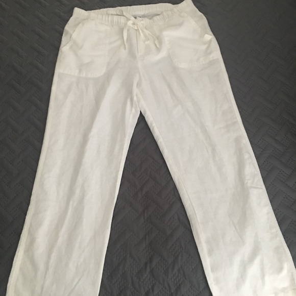 petite linen pants